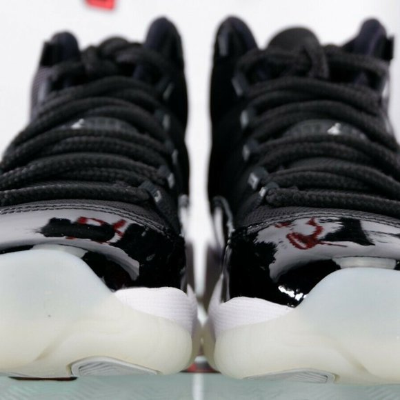 NEW Nike Air Jordan Retro 11 XI Black Jubilee White GS Size 7Y 378038 01… - Picture 3 of 8